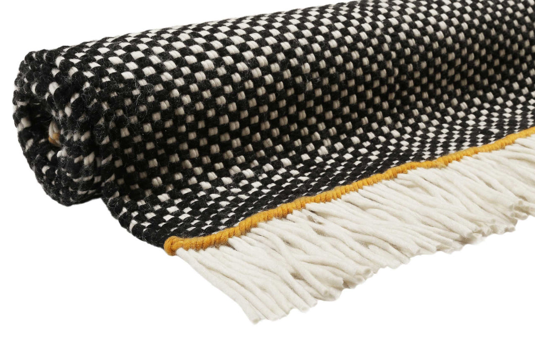 Casa Teppich schwarz Kurzflor rechteckig