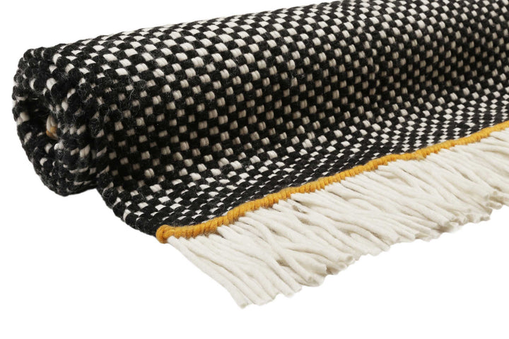 Casa Teppich schwarz Kurzflor rechteckig