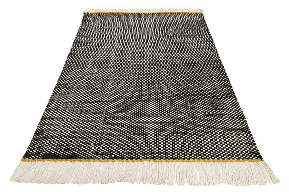 Casa Teppich schwarz Kurzflor rechteckig