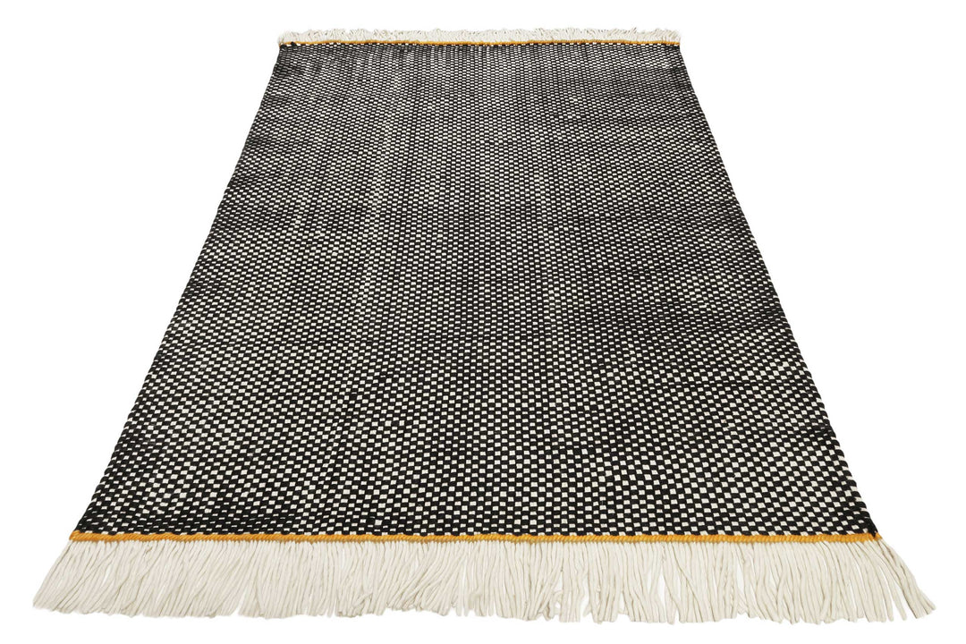 Casa Teppich schwarz Kurzflor rechteckig