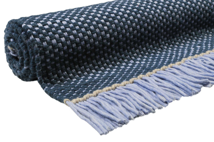 Casa Teppich blau Kurzflor rechteckig