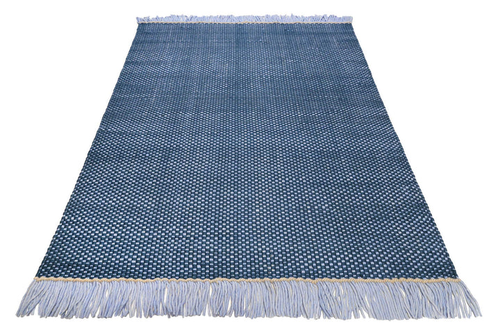 Casa Teppich blau Kurzflor rechteckig