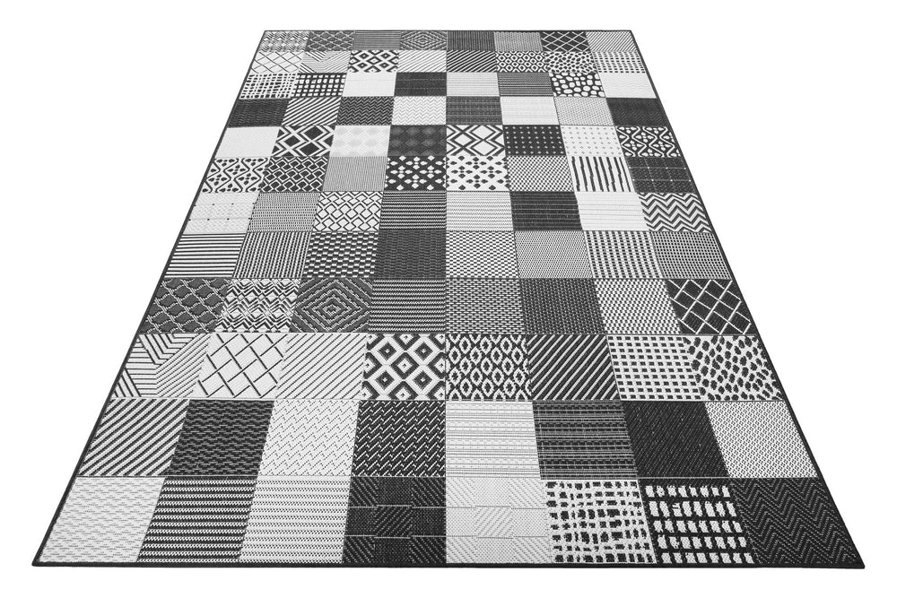 Chester Outdoor schwarz Kurzflor rechteckig