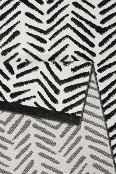 Esprit Teppich Weiß Schwarz Kurzflor » Congo «