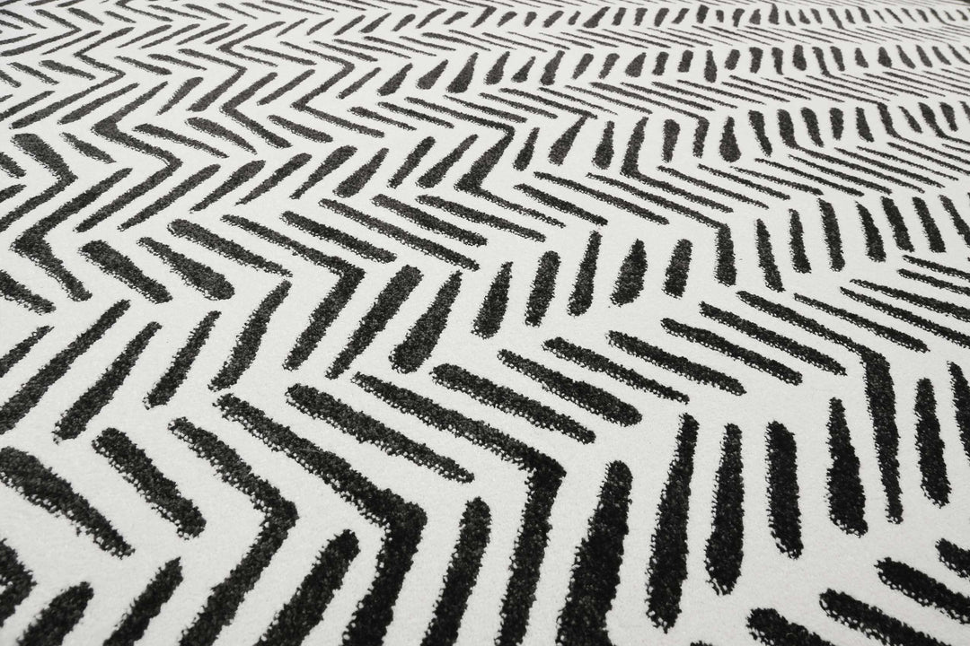 Congo Teppich weiß Kurzflor rechteckig