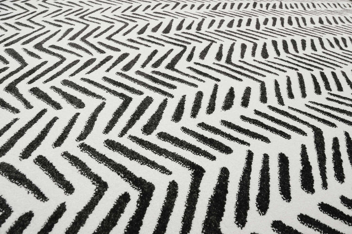 Congo Teppich weiß Kurzflor rechteckig