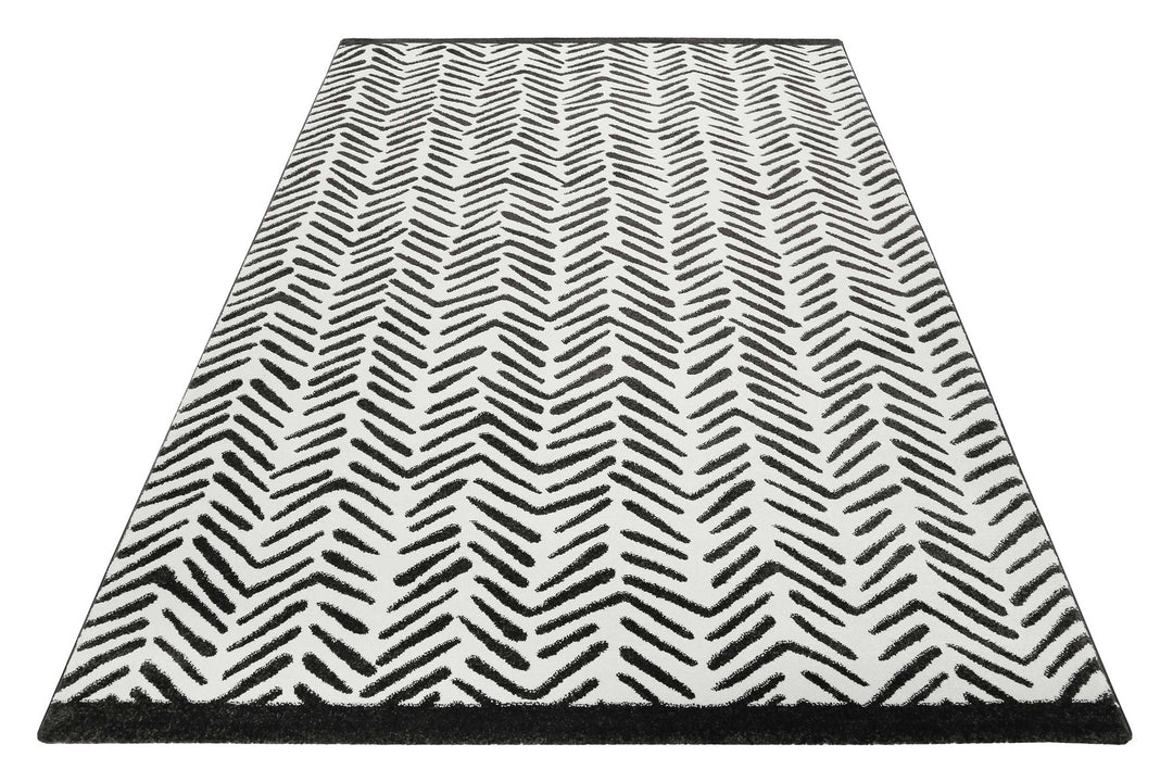 Congo Teppich weiß Kurzflor rechteckig