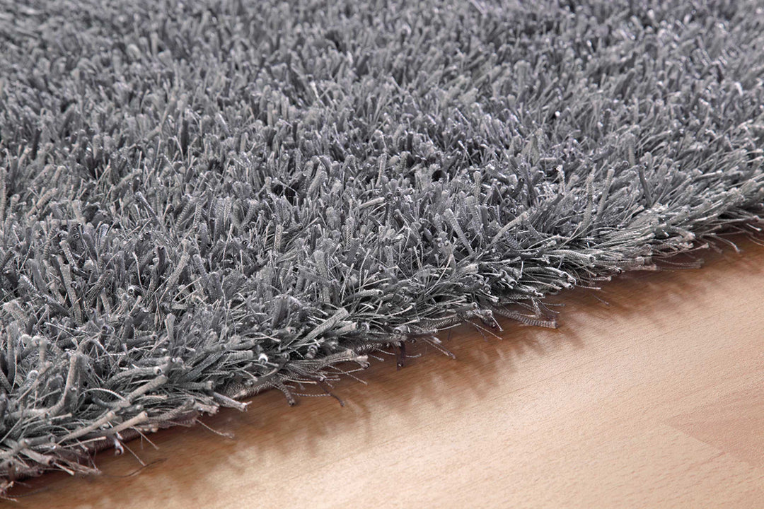 Cool Glamour Teppich silber Hochflor rechteckig