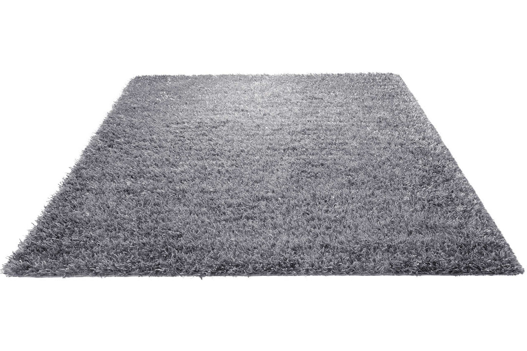 Cool Glamour Teppich silber Hochflor rechteckig