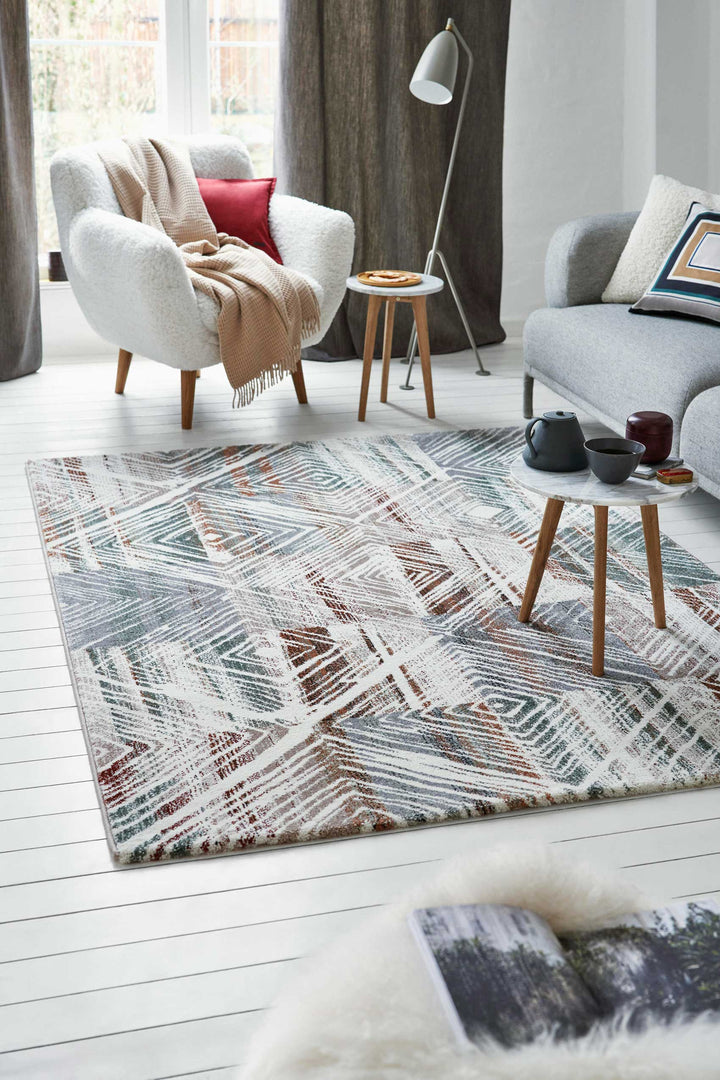 Cuba Teppich bunt Kurzflor rechteckig