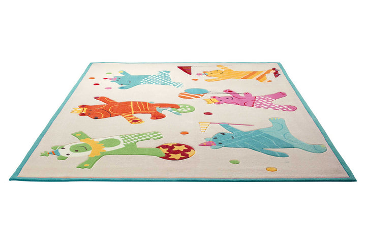 Dancing Bears Teppich sand Kurzflor rechteckig