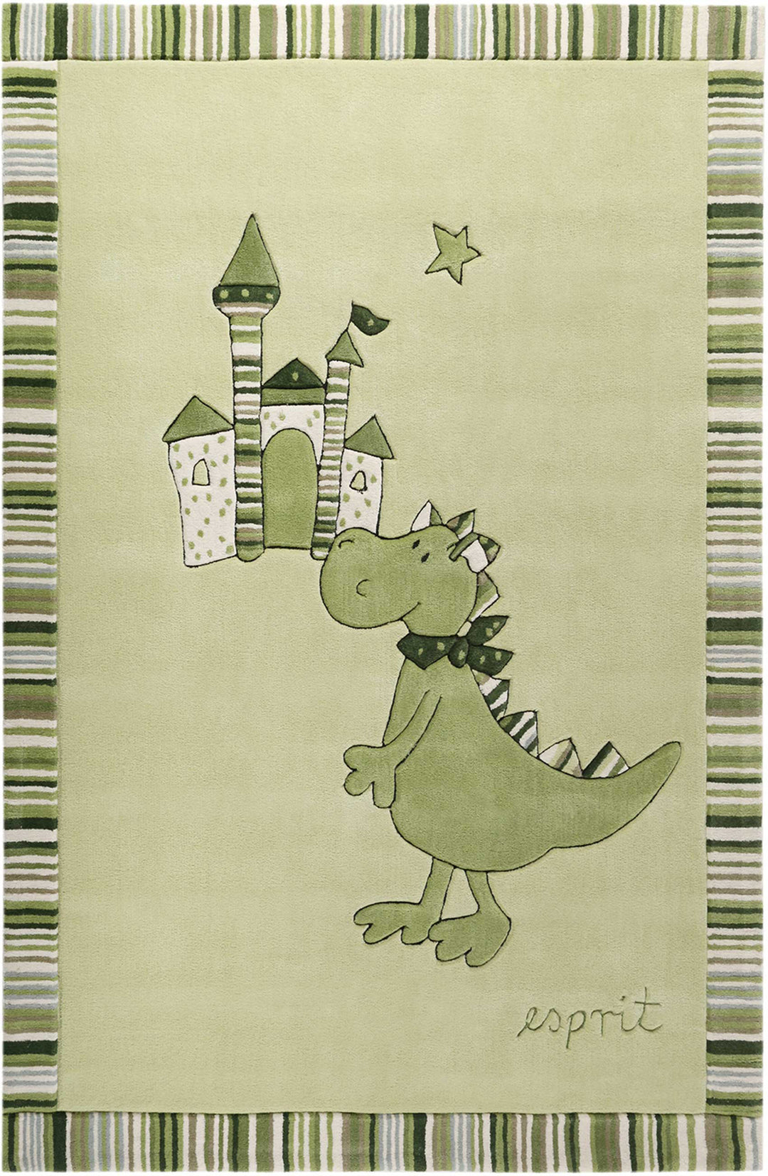 Dragon & castle Teppich grün Kurzflor rechteckig