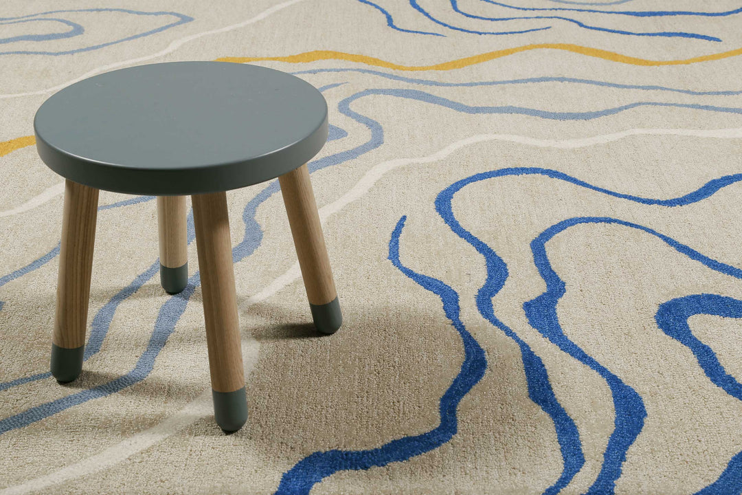 Drive Teppich beige Kurzflor rechteckig