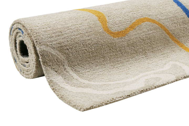 Drive Teppich beige Kurzflor rechteckig