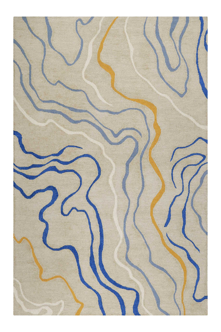 Drive Teppich beige Kurzflor rechteckig