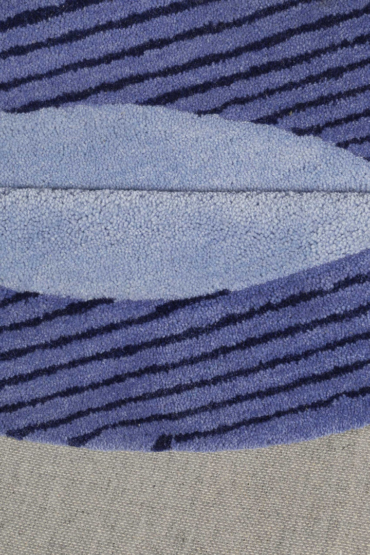 E-TOUCAN Teppich blau Kurzflor rechteckig