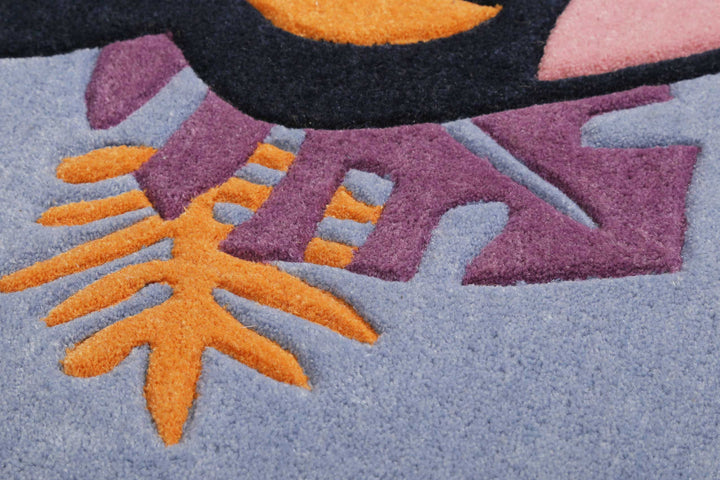 E-TOUCAN Teppich blau Kurzflor rechteckig