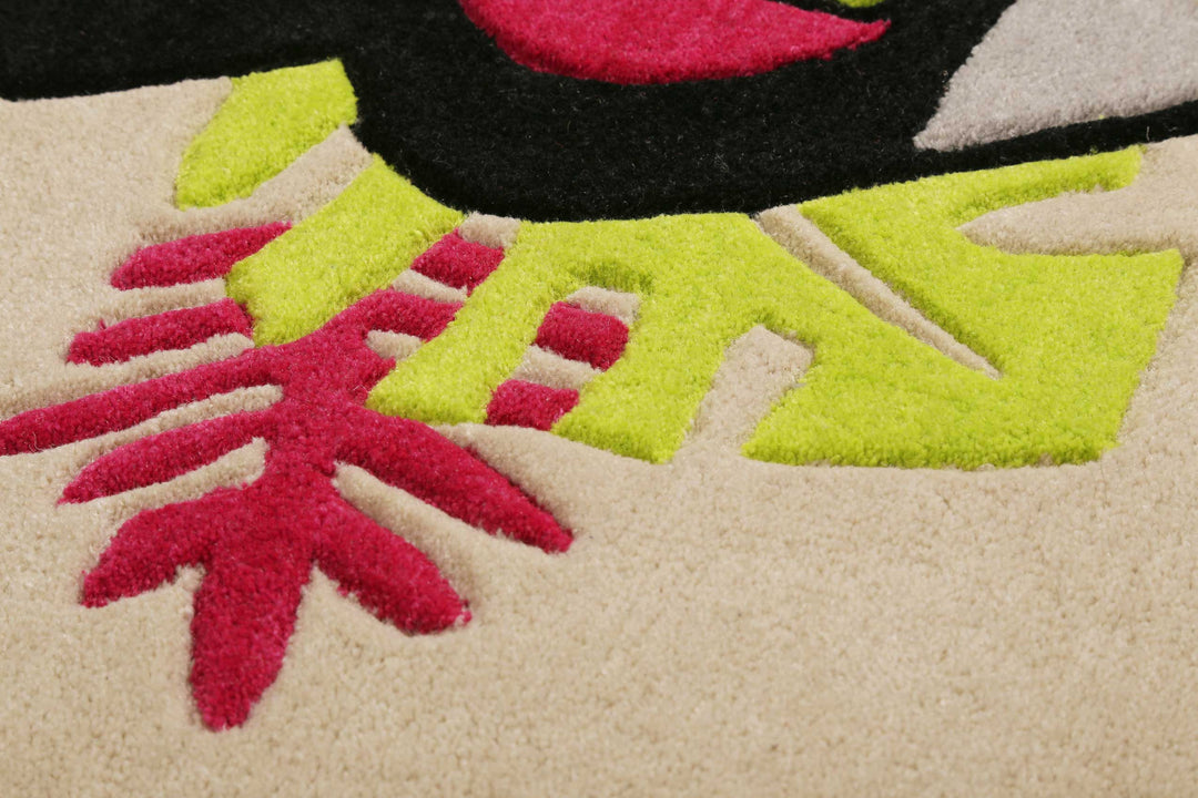 E-TOUCAN Teppich beige Kurzflor rechteckig