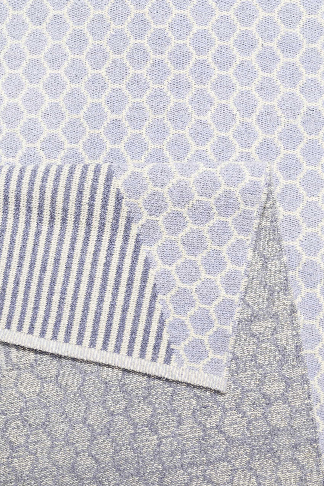 East Atlanta Kelim Teppich blau Kurzflor rechteckig