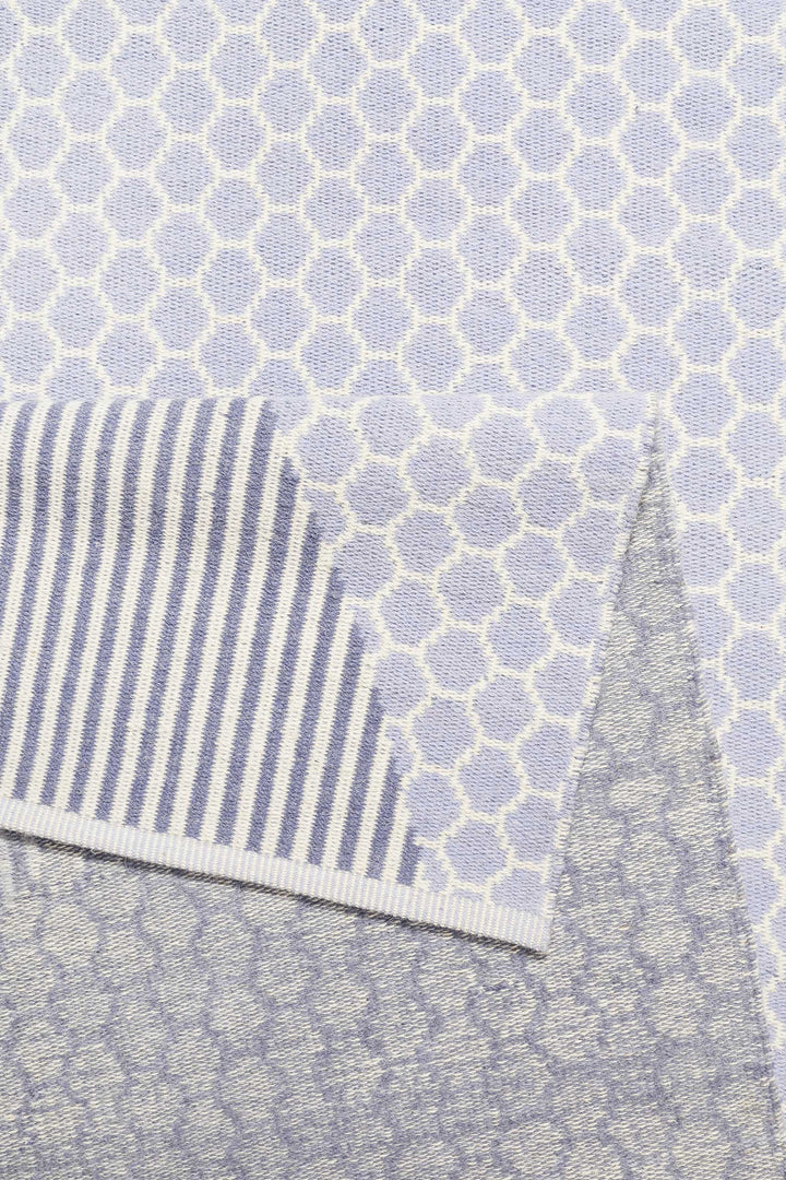 East Atlanta Kelim Teppich blau Kurzflor rechteckig