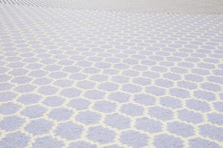 East Atlanta Kelim Teppich blau Kurzflor rechteckig