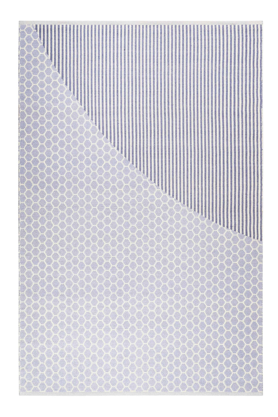 East Atlanta Kelim Teppich blau Kurzflor rechteckig