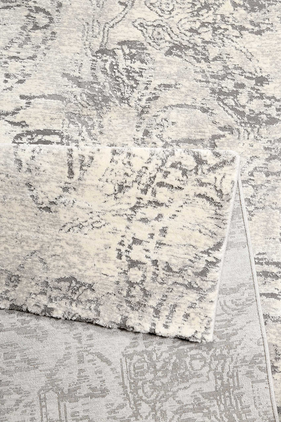 Elda Teppich grau Kurzflor rechteckig