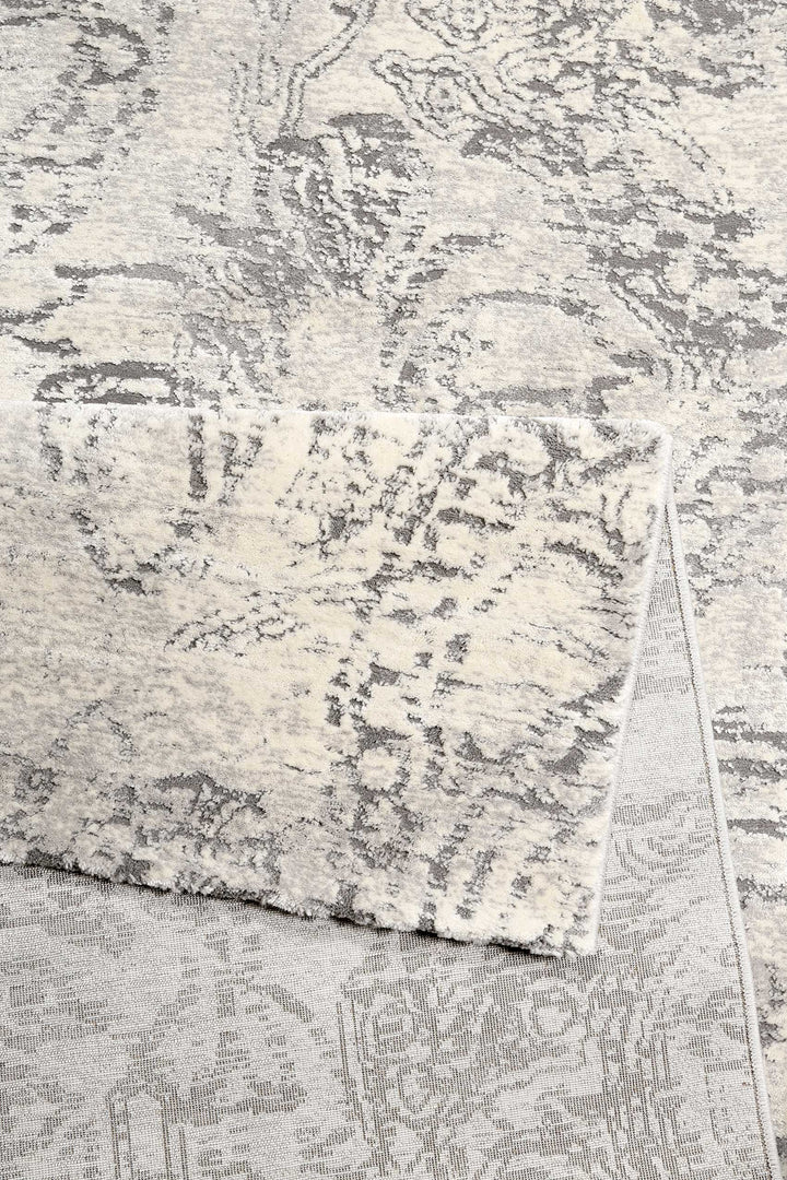 Elda Teppich grau Kurzflor rechteckig