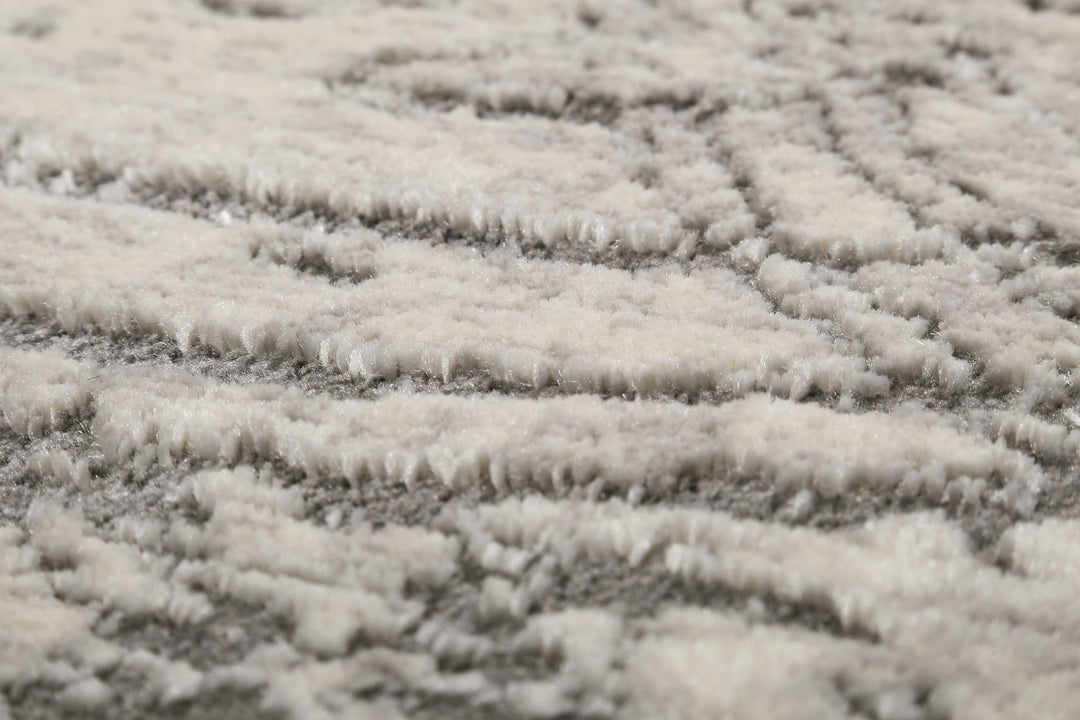 Elda Teppich grau Kurzflor rechteckig