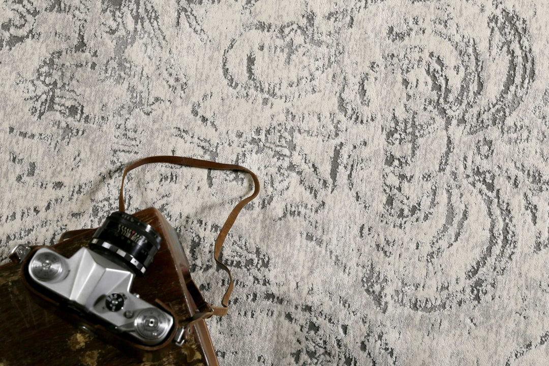 Elda Teppich grau Kurzflor rechteckig