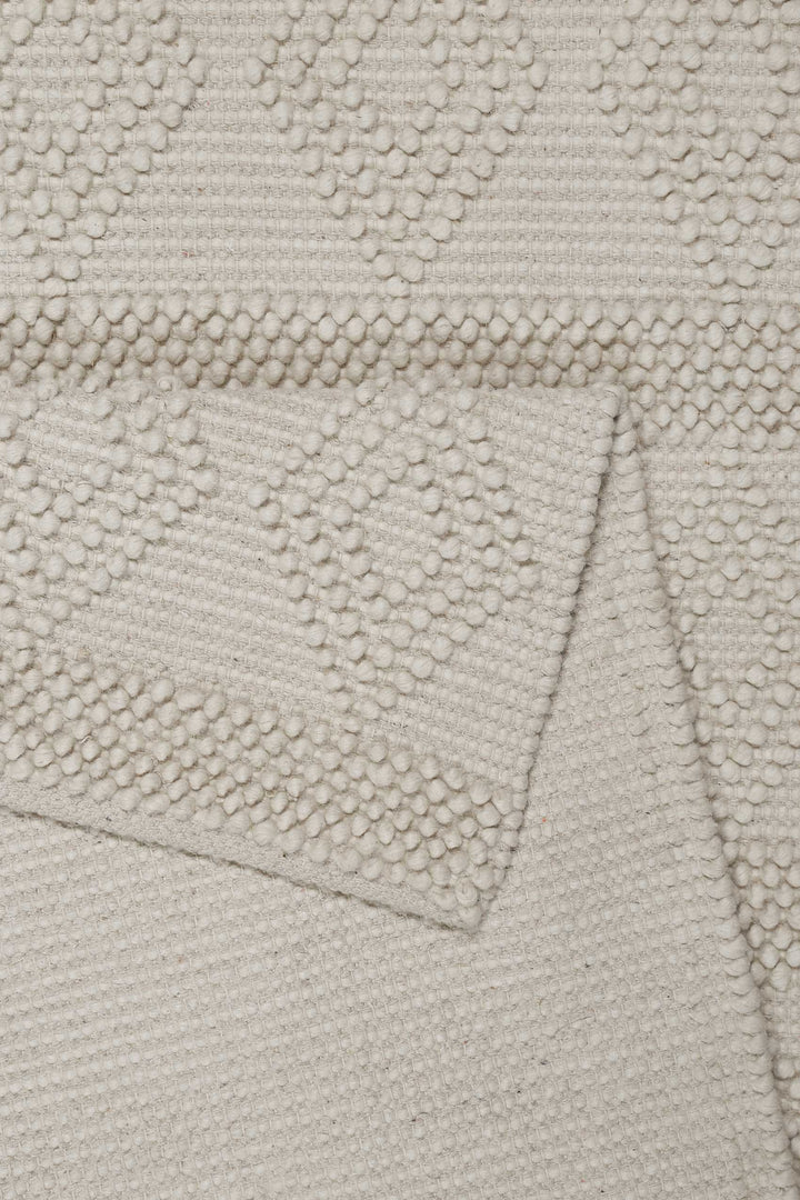 Emmy Teppich wollweiß Kurzflor rechteckig