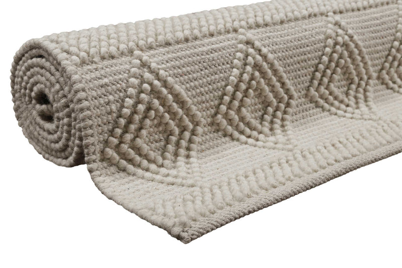 Esprit Teppich handgewebt Creme Weiß aus Wolle » Emmy «