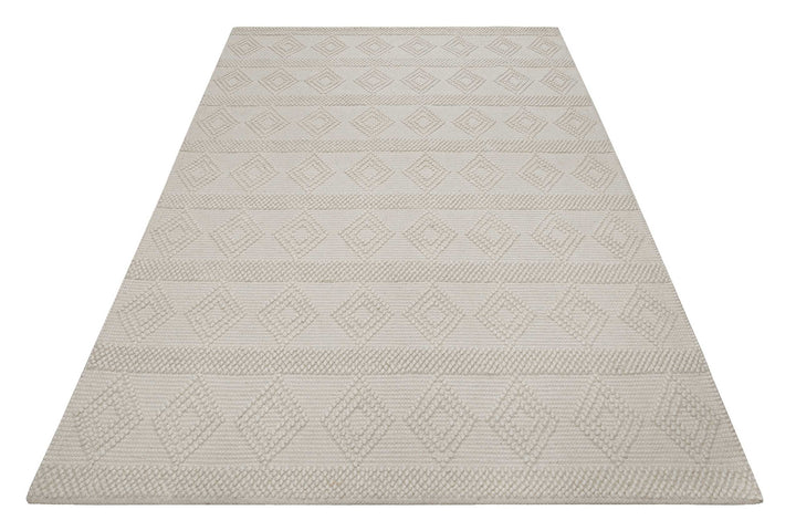 Emmy Teppich wollweiß Kurzflor rechteckig