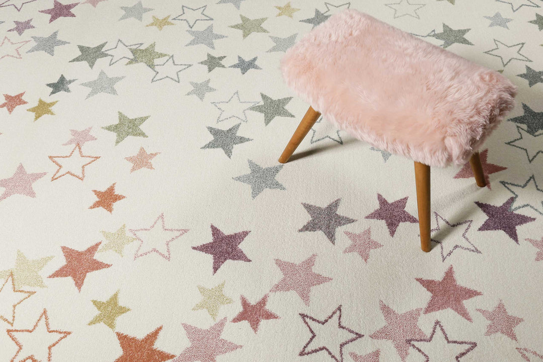 Esterya Teppich weiß Kurzflor rechteckig