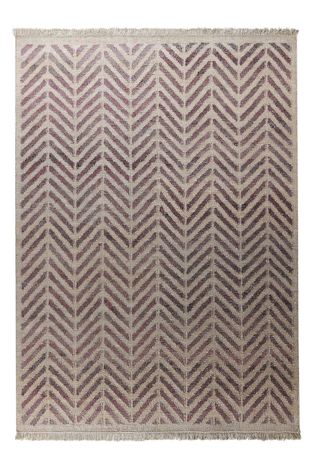 Ethno Teppich lila Kurzflor rechteckig