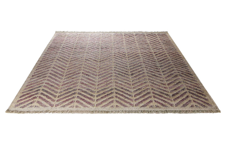 Ethno Teppich lila Kurzflor rechteckig