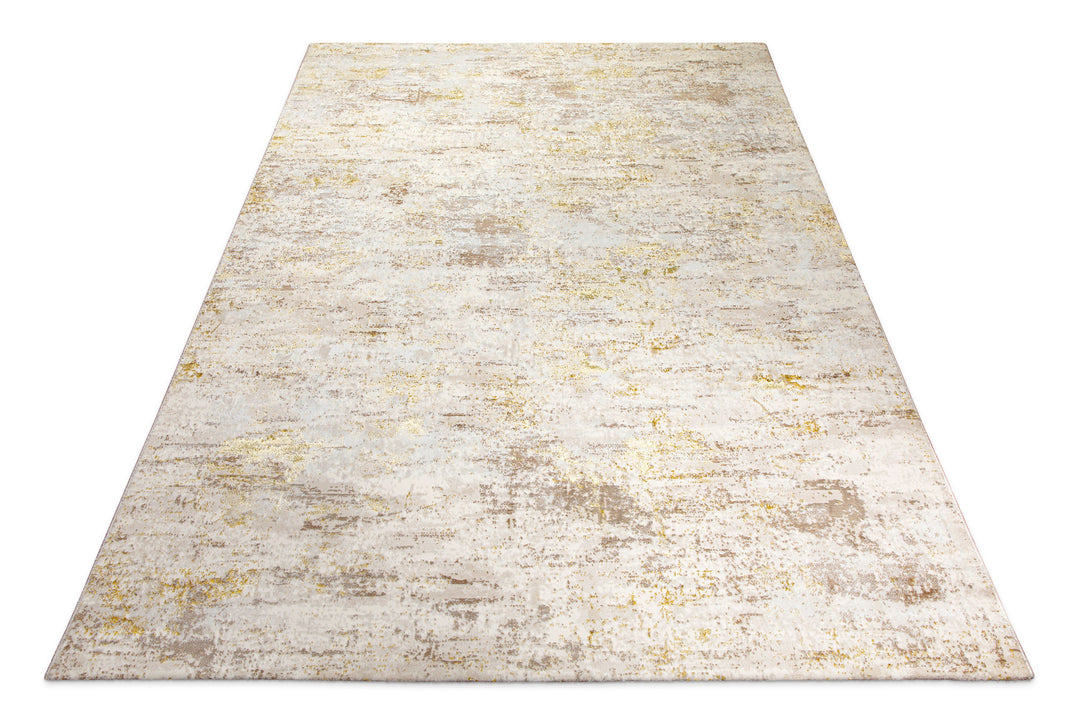 Esprit Feel Vintage 2.0 Teppich Creme Gold flach ausgelegt in perspektivischer Ansicht