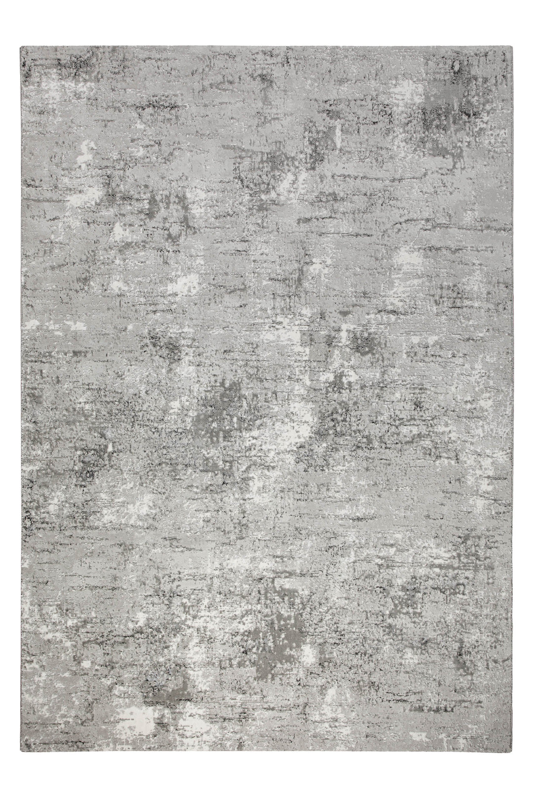 Esprit Feel Vintage 2.0 Teppich Grau Silber rechteckig, vollständige Draufsicht mit gleichmäßiger Vintage-Struktur