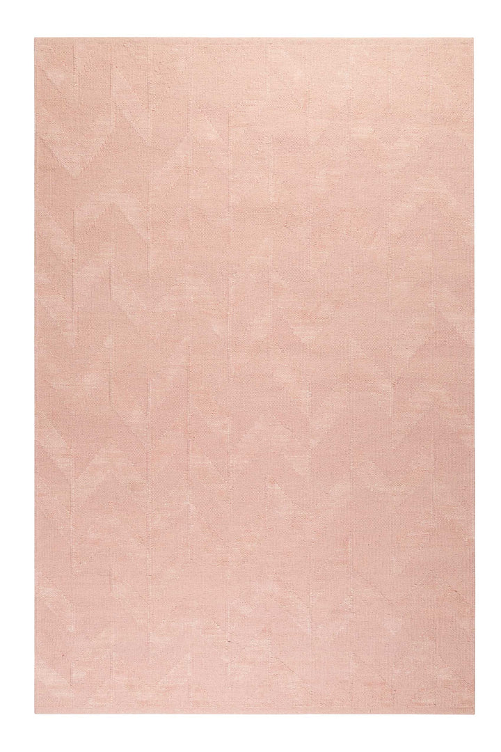 Feel4U Kelim Teppich rosa Kurzflor rechteckig