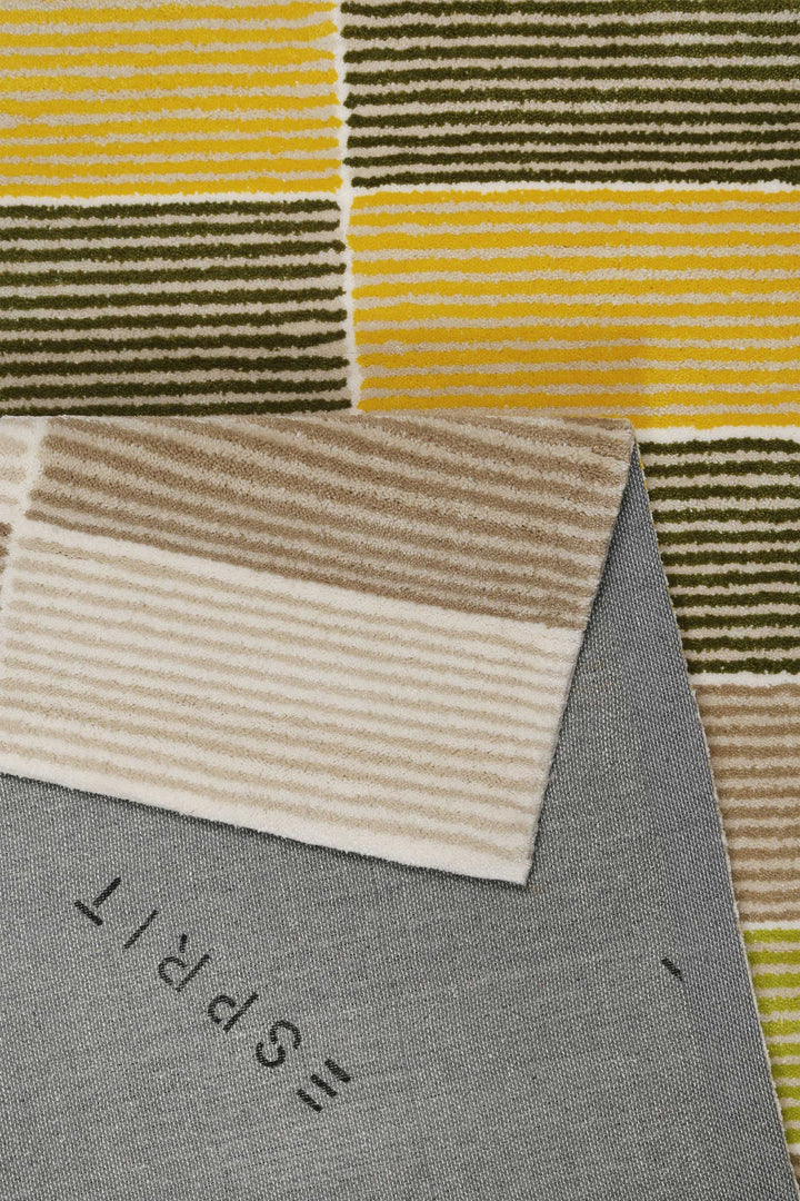 Fida Teppich gelb Kurzflor rechteckig