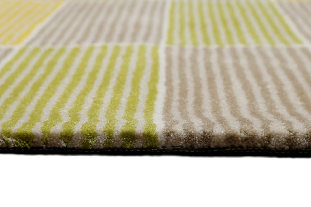 Fida Teppich gelb Kurzflor rechteckig