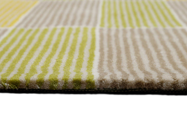 Fida Teppich gelb Kurzflor rechteckig