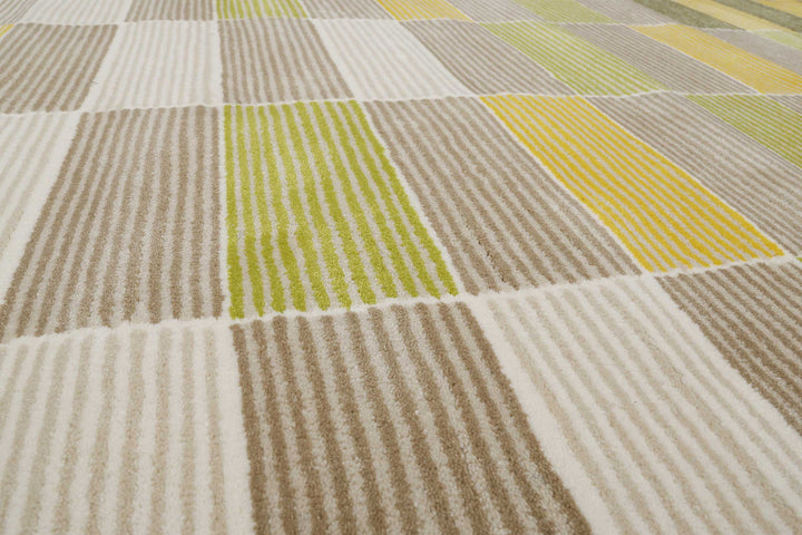 Fida Teppich gelb Kurzflor rechteckig