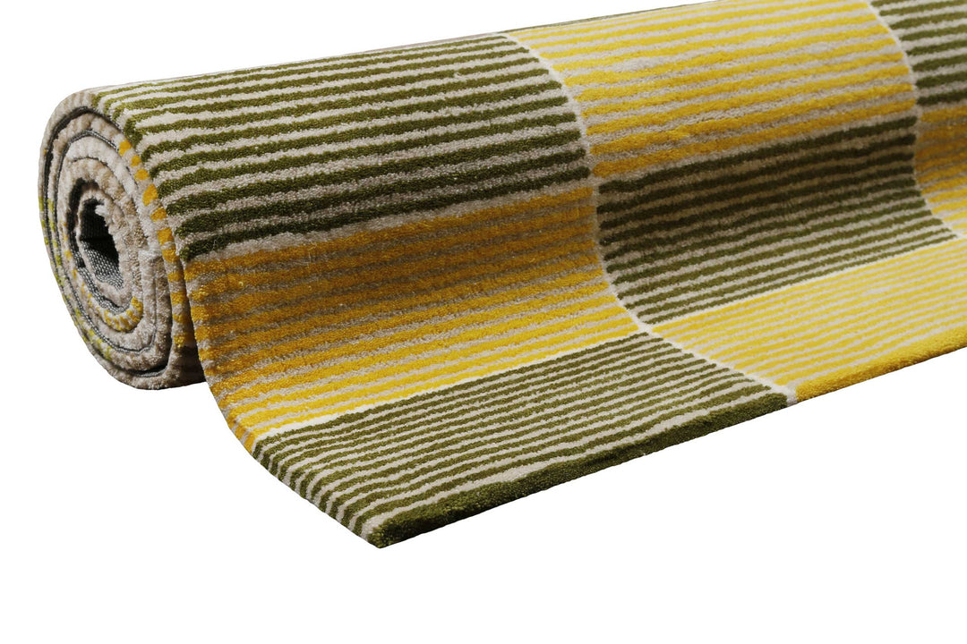 Fida Teppich gelb Kurzflor rechteckig