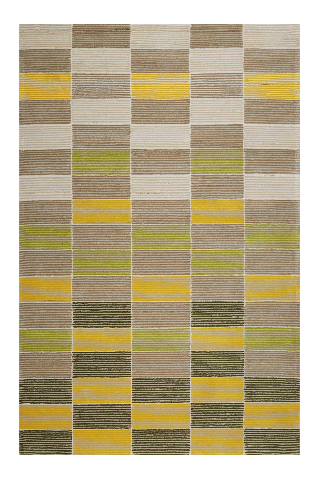 Fida Teppich gelb Kurzflor rechteckig