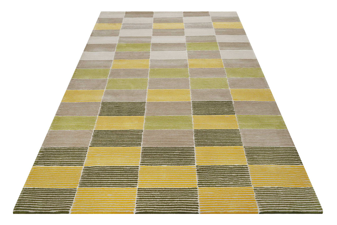 Fida Teppich gelb Kurzflor rechteckig