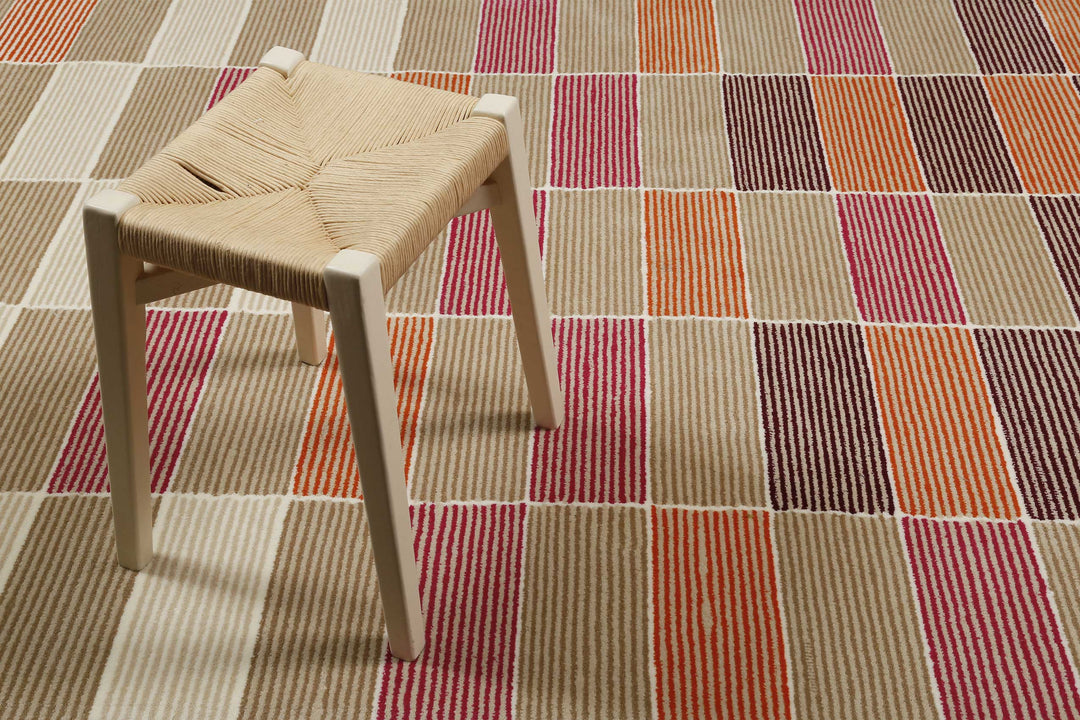 Fida Teppich beere Kurzflor rechteckig