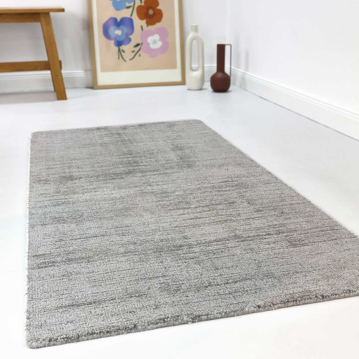 Gil Teppich hellgrau Kurzflor rechteckig