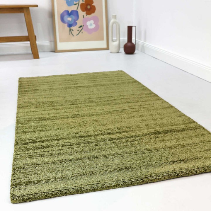 Gil Teppich grün Kurzflor rechteckig
