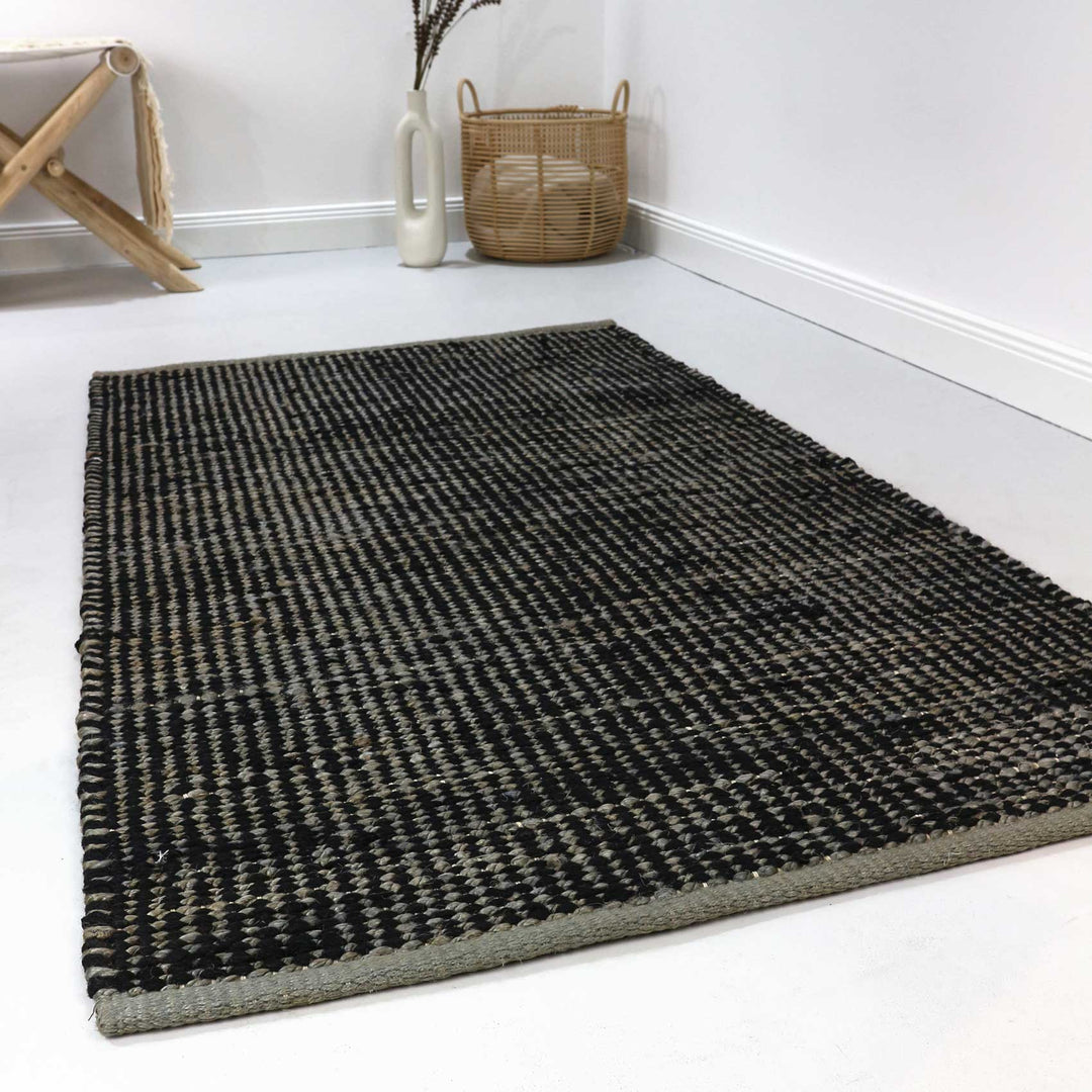 Esprit Kelim Teppich Grau Schwarz Jute & Wolle Gobi jetzt kaufen